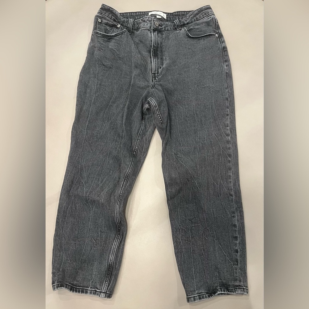 Women’s A&F The Mom High Rise Black Jeans Curve Love